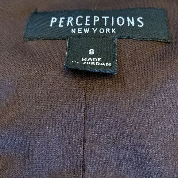 Perceptions brown and blue floral maxi dress. Brown waist rouching Size 8 - Picture 6 of 6